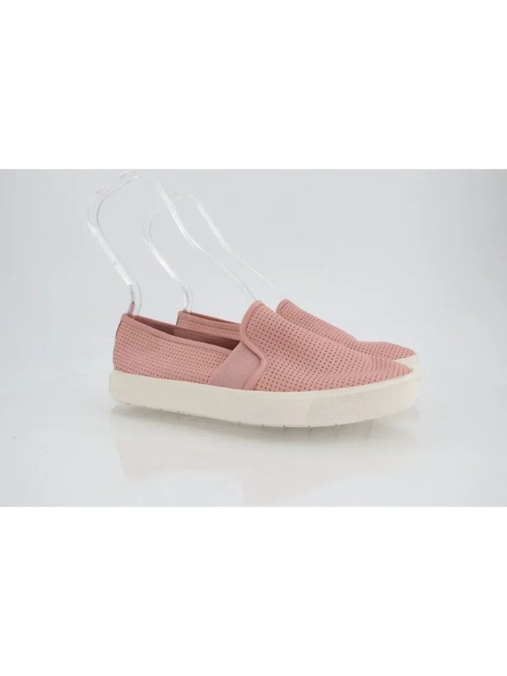 Vince Women Blair Slip On Shoes Sneakers Pink Perforated Leather Size 7 Loafer